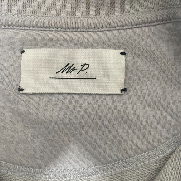 Mr Porter Designer NWOT Loopback Cotton-Jersey Half-Zip Sweatshirt Size XXL Gray - Picture 7 of 13